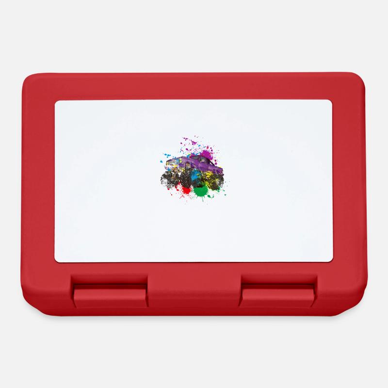 Splash Monster Truck - Lunchbox - red