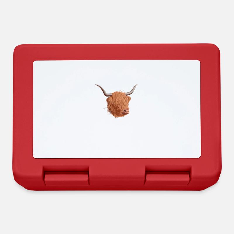 Scottish Highland Cow - Lunchbox - red