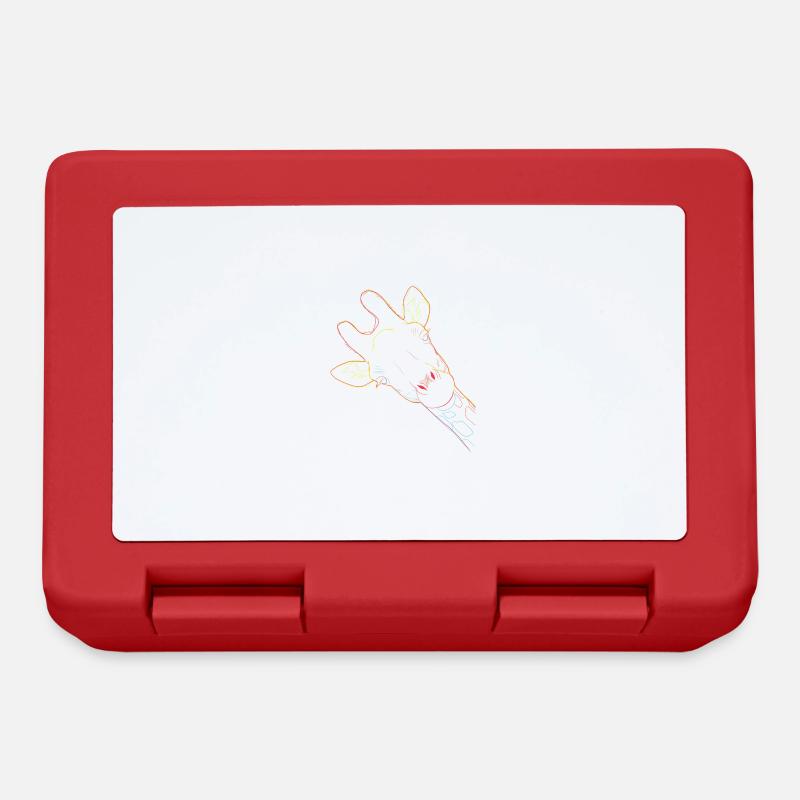 Giraffe Strokes - Lunchbox - red