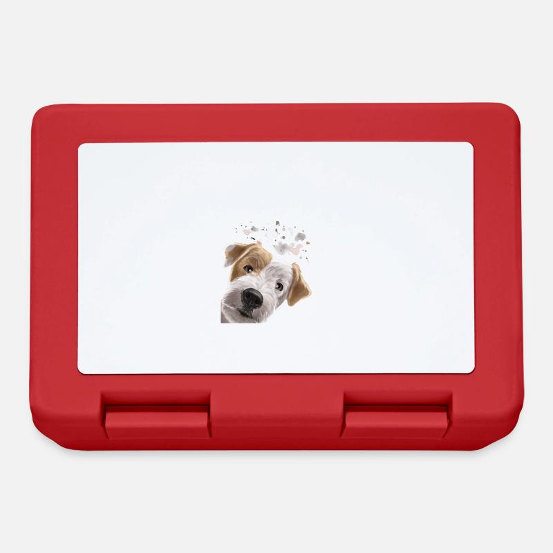 Neugieriger Parson Russel Terrier Hund - Brotdose - Rot