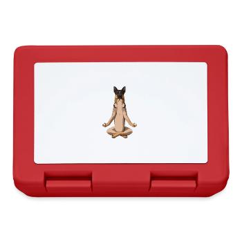 Yoga Chien de berger allemand - Boîte à goûter - rouge - Devant