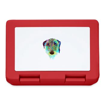 Splash Irischer Wolfshund Hund - Brotdose - Rot - Vorne