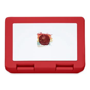 Retro Hobby Wolle - Brotdose - Rot - Vorne