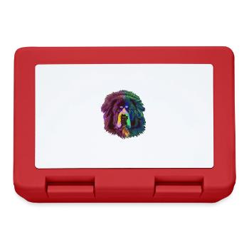 Splash Tibetan Mastiff Dog - Lunchbox - red - Front