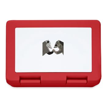 Opossum Raccoon Arm Wrestle - Lunchbox - red - Front