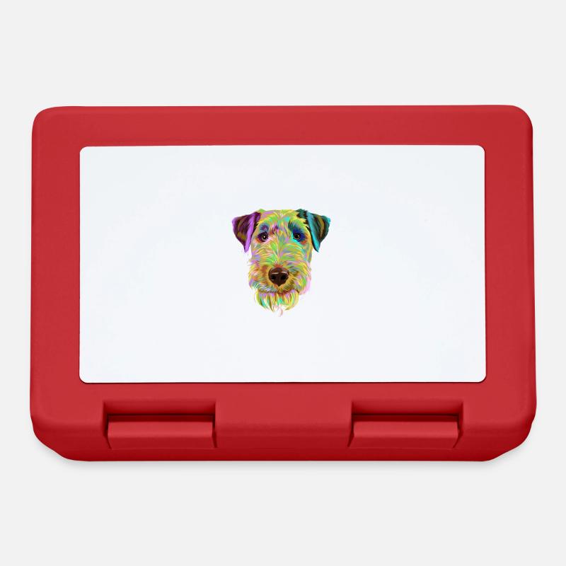 Splash Welsh Terrier Hund - Brotdose - Rot