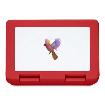 Colorful Fying Splash Bird Northern Cardinal - Lunchbox - red - Front