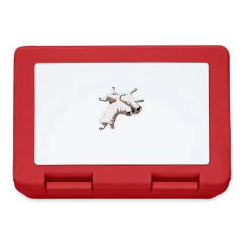 Funny Wrestling Dog Wrestler Pug - Lunchbox - red - Front