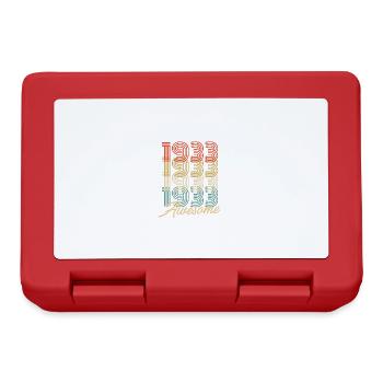 Funny Birthday Awesome 1933 - Lunchbox - red - Front
