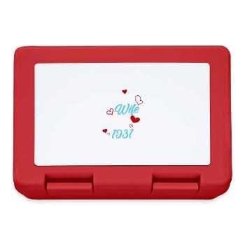 Anniversary Best Wife Since 1931 Wedding - Lunchbox - red - Front