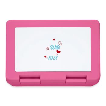 Anniversary Best Wife Since 1931 Wedding - Lunchbox - pink - Front