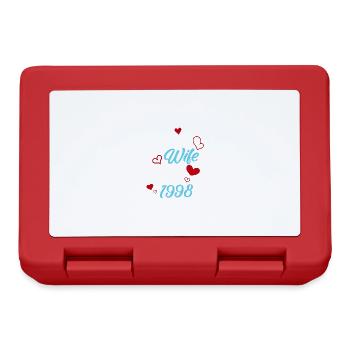 Anniversary Best Wife Since 1998 Wedding - Lunchbox - red - Front