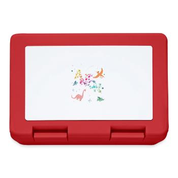 ANTON - Beautiful boy name with dinosaur - Lunchbox - red - Front