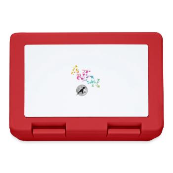 ANTON - Beautiful boy name with dinosaur - Lunchbox - red - Front