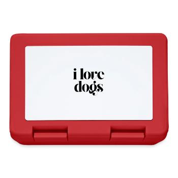 Ich liebe Hunde - Brotdose - Rot - Vorne