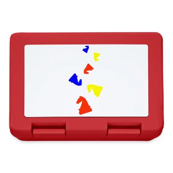 Pièce d’échecs pour chevaux - Boîte à goûter - rouge - Devant