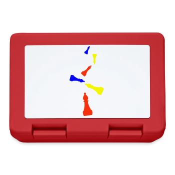Schachfigur symbol - Brotdose - Rot - Vorne