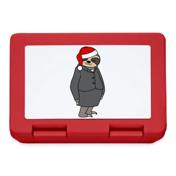 Sloth Woman Bureau Chapeau de Noël Père Noël - Boîte à goûter - rouge - Devant