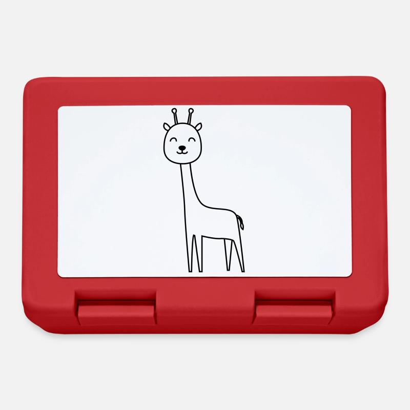 Girafe Comic Animal - Boîte à goûter - rouge