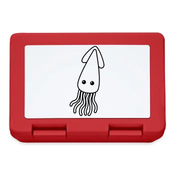 Calmar Bande dessinée Animal - Boîte à goûter - rouge - Devant