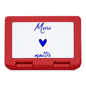 MAITRE. MAÎTRESSE. MERCI. MERCI MAÎTRESSE - Boîte à goûter - rouge - Devant