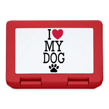 I love my dog Hund Hovawart Hundebesitzer - Brotdose - Rot - Vorne