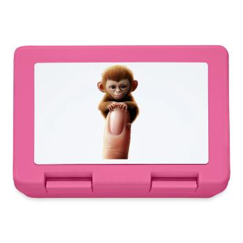 Fingeraffe am Finger - Brotdose - Pink - Vorne
