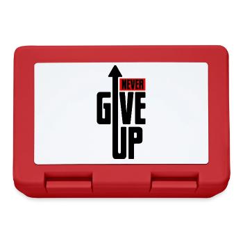 Never Give up - Give Motivation, Courage & Strength - Lunchbox - red - Front