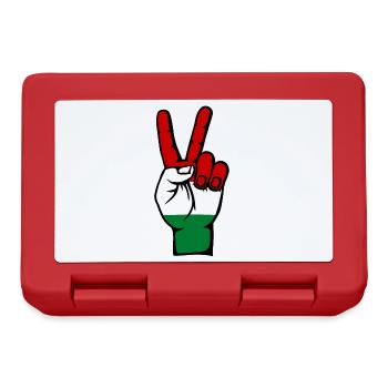 Hungary Flag Peace Symbol - Lunchbox - red - Front