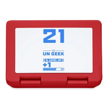 21 Ans Humour Geek 21 Ans Anniversaire Gamer - Boîte à goûter - rouge - Devant