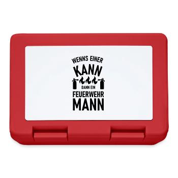 Wenns einer kann dann ein Feuerwehrmann - Brotdose - Rot - Vorne