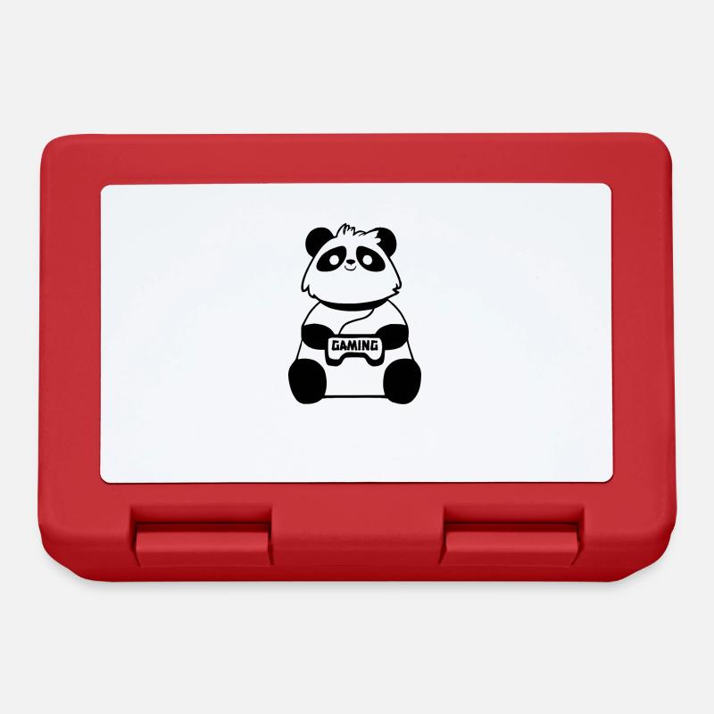 Gaming Panda Game Jeux vidéo Console Panda Bear - Boîte à goûter - rouge