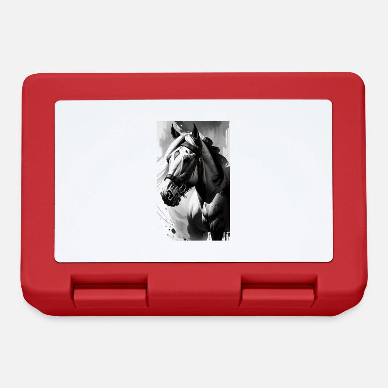 Cheval | Équitation | Animal | Monture | Coloré - Boîte à goûter - rouge