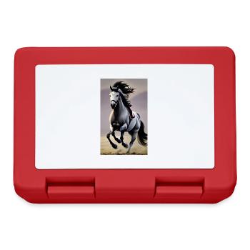 Horse | Horseback riding | Animal | Mount | Colorful - Lunchbox - red - Front