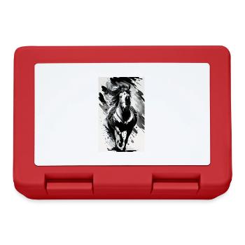 Horse | Horseback riding | Animal | Mount | Colorful - Lunchbox - red - Front