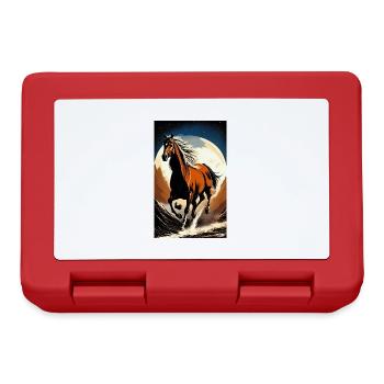 Horse | Horseback riding | Animal | Mount | Colorful - Lunchbox - red - Front