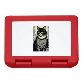 Cat | Pet | Cat Fan | cute | Kitten - Lunchbox - red - Front