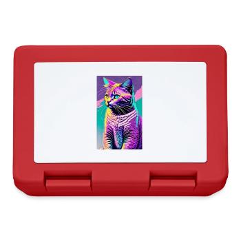 Cat | Pet | Cat Fan | cute | Kitten - Lunchbox - red - Front