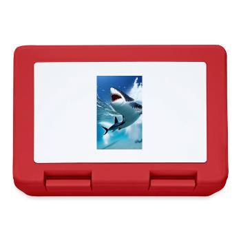 Requin | Grand requin blanc | Créature marine | Poisson - Boîte à goûter - rouge - Devant