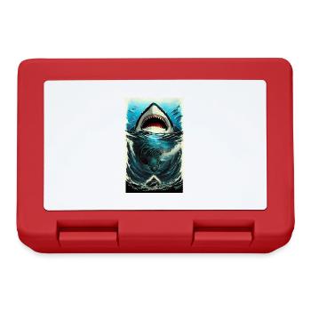 Shark | Great White Shark | Sea creature | Fish - Lunchbox - red - Front