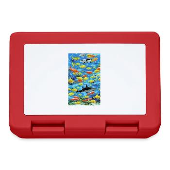 Requin | Grand requin blanc | Créature marine | Poisson - Boîte à goûter - rouge - Devant