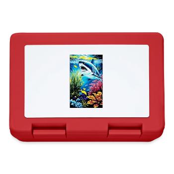 Requin | Grand requin blanc | Créature marine | Poisson - Boîte à goûter - rouge - Devant