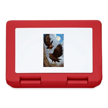 Aigle | Oiseaux | Liberté | Animaux - Boîte à goûter - rouge - Devant