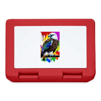 Aigle | Oiseaux | Liberté | Animaux - Boîte à goûter - rouge - Devant