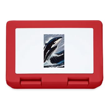 Orque | Baleine | Épaulard | Créature marine | Océan - Boîte à goûter - rouge - Devant