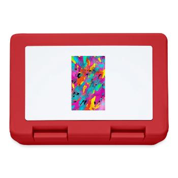 Lines | Wavy lines | Symbols | Pattern - Lunchbox - red - Front