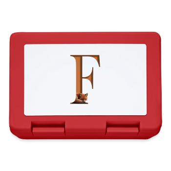 Letter f, Fox - Lunchbox - red - Front