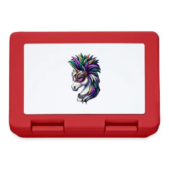 Mardi Gras Elegantes Einhorn Federschmuck - Brotdose - Rot - Vorne