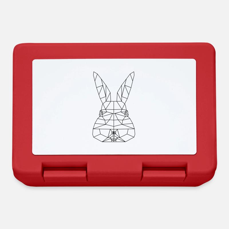 Polygone de lapin de Pâques - Boîte à goûter - rouge