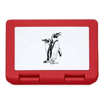 Pingouin - Boîte à goûter - rouge - Devant